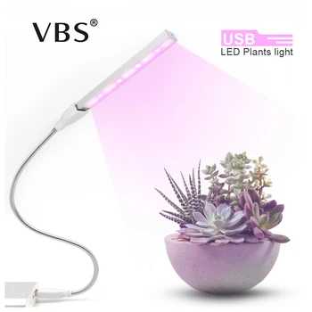 Led Auginimo Lempa UV Led Lempos Augalams USB DC5V 3W 10Red+4Blue viso Spektro Led Grow Light Bulb Augti Lempos