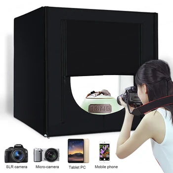 LED Lankstymo Foto Studija Softbox Švieslentę 40cm 50cm Šviesos Palapinėje Su Balta juodame Fone Aksesuarai, Šviesos Dėžutės