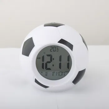 Led Nakties Šviesa Futbolo Laikrodis Skaitmeninis Atgal Šviesos diodų (LED) Stalo Lempos, Stalo Futbolas, Žadintuvas, Miegamojo Apšvietimas, Apdaila