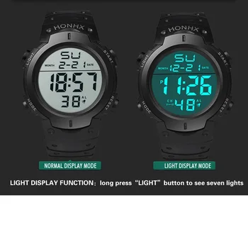 LED Skaitmeninio Šviesos Sporto Žiūrėti hodinky Naujas Mados Vyrai Moterys Karinės Žiūrėti Dovana ceasuri Laikrodis Lašas Laivybos Orologio Uomo