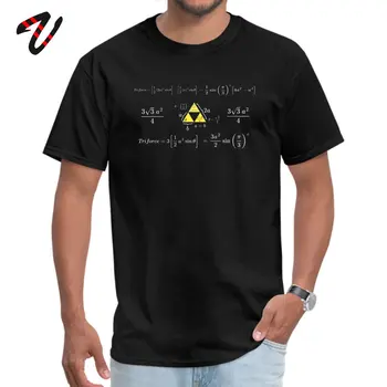 Legend Of Zelda T-shirt Vyrai Hyrule Marškinėliai Trikampis Spausdinti Tshirts Matematika Studentams, Trišakiai Geek Viršūnes Mados Juoda Žaidėjus Streetwear