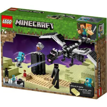 Lego Minecraft, kova be Pabaigos, (21151), statybos žaidimas, Minecraft žaislai, 222 Vnt Lego, Statybos Vaikai