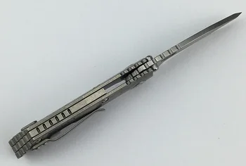 LEMIFSHE PT mažas Sulankstomas peilis TC4 Titano rankena M390 disko Guolis medžioklės kempingas lauko Taktinių virtuvės peiliai EDC Įrankiai