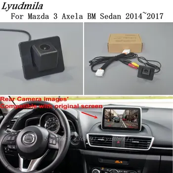 LIUDMILA Už Mazda 3 Mazda3 Axela BM Sedanas~2018 / Automobilių Galinio vaizdo Atbuline Kamera Rinkiniai / RCA & Pradinį Ekraną, Suderinamą