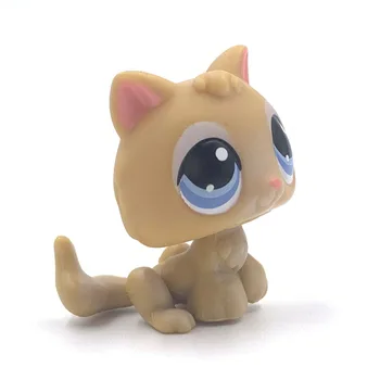 LPS KATĖ Retas original pet shop žaislai cat #47 šviesiai geltonos spalvos Baby Kitty mielas gyvūnų Kačiukas merginos kolekcija
