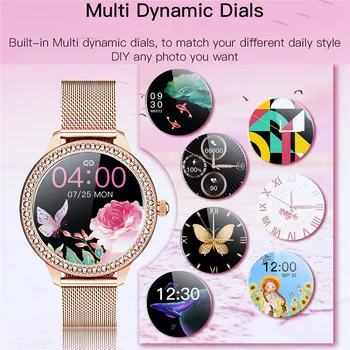 Luxury Smart Watch Moterys, Ponios Smartwatch Elektronika Smart Laikrodis 