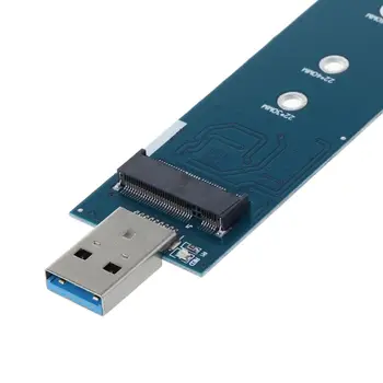 M. 2 į USB Adapteris B Klavišą M. 2 SMA Adapteris USB 3.0 prie 2280 M2 NGFF SSD Disko Adapteris Keitiklis SSD Reader Kortelės 7XED