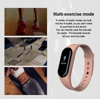 M5 Smart Juosta Sporto Fitneso apyrankę Žiūrėti Fitness Tracker Skambinti/Misic Smartwatch Kraujo Spaudimą, Širdies ritmą Vandeniui Apyrankė