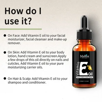 MABOX Vitamino E Aliejus Yra Grynas Natūralus serumas 30ml