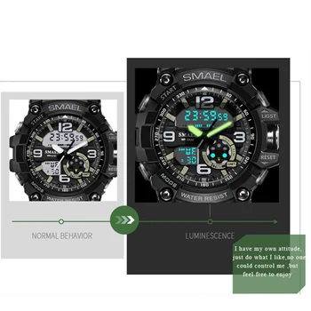 Mados Laikrodžiai Vyrams G Sytle Sporto Laikrodžiai Kvarcinis Analoginis LED Laikrodžiai Prekės Vandeniui S Šoko Armijos Skaitmeniniai Laikrodžiai Montre Homme