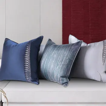 Mados plunksnos lapų geometrinis dekoratyvinis mesti pagalvę/almofadas atveju 30x50 40x60 45 50,pilka pagalvėlė padengti namų dekoravimo