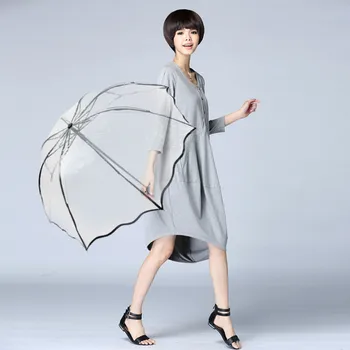 Mados Rose Gražus Skaidrus Skėtis Japonijos Moterų Lankstymo Skėčiai nuo Lietaus Moterų parapluie Nėrinių skėtis moterų Lietaus Pavara