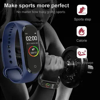 Mados Smart M4 Naujų Laikrodžių Vyrams Ir Moterims, Širdies ritmas, Kraujo Spaudimo Monitorius Daugiafunkcinis Sveikatos Apyrankę Spalvinga sporto laikrodis