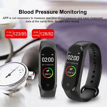 Mados Smart M4 Naujų Laikrodžių Vyrams Ir Moterims, Širdies ritmas, Kraujo Spaudimo Monitorius Daugiafunkcinis Sveikatos Apyrankę Spalvinga sporto laikrodis