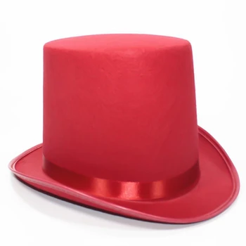Magas Skrybėlę (balta/raudona) - triukui, Plytelių Skrybėlę,džiazo Skrybėlę,triukui Klasikinis Žaislai,magija Prop
