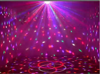 Magic Ball Scenos Šviesos DJ Šou Šalis Apšvietimo Diskoteka Baras Kalėdos RGB 9 apšvietimo Spalva Lazeriniai Prožektoriai, blykstės Valdymo Balsu Garso