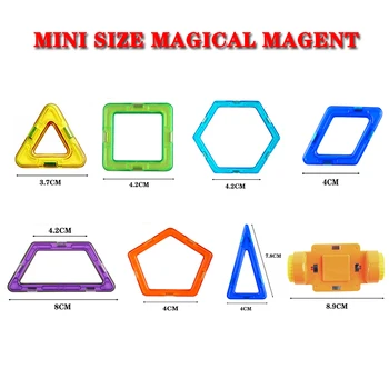 Magnetas Žaislai, Statyba Blokai Magnetinio Statybos Nustatyti, Modelis Mini Bloko 63pcs Plastiko Dizaineris Vaikai 