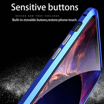 Magnetinės Metalo Case For Samsung Galaxy S8 S9 S10 Lite S20 Plus Ultra A50 A70 A20E A41 M10 A20S A11 A31 A60 M20 A01 20 Pastaba Ultra