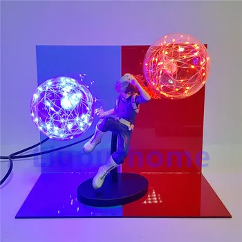 Mano Herojus akademinės bendruomenės Todoroki Shoto Naktį Šviesos 3D LED Lempos, Veiksmų Gaisro Lemputė Pav Šviesos Galia Stalo Apšvietimas Boku no Herojus akademinės bendruomenės
