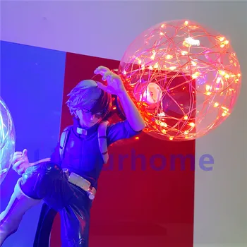 Mano Herojus akademinės bendruomenės Todoroki Shoto Naktį Šviesos 3D LED Lempos, Veiksmų Gaisro Lemputė Pav Šviesos Galia Stalo Apšvietimas Boku no Herojus akademinės bendruomenės