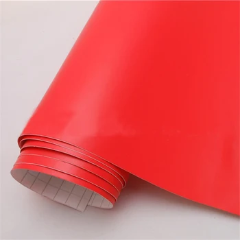 Matinis raudonos spalvos Vinilo Įvyniojimas Lipni Oro Išleidimo Burbulas Nemokama Automobilių Stilius Membrana, Lipdukas, Decal Film