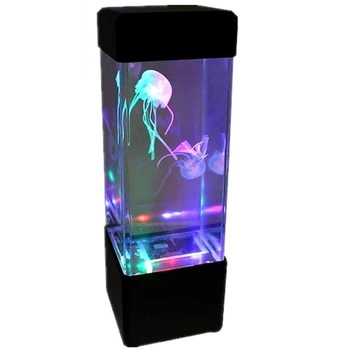 Medūza LED Naktį, Šviesos, Elektros Magic Animacinis Medūzos Spalva Keičiasi LED Stalo Lempa 3D Vaizdo Iliuzija Lempos Dropshiping