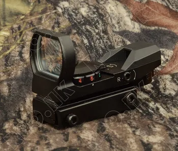 Medžioklės Reflex Atidaryti 1x Green Red Dot Akyse Šautuvas taikymo Sritis 20mm Picatinny ir 11mm Suderinta Rail Mount Bazės M7569