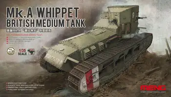 Meng TS-021 Modelis 1/35 Britų Vidutinis Tankas Mk.A Whippet NAUJA