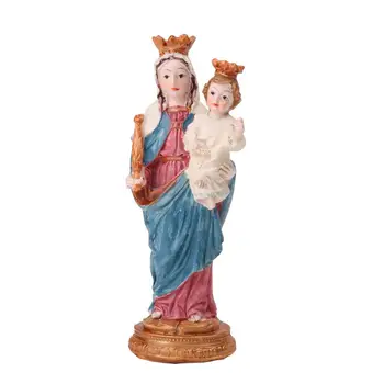 Mergelės Marijos Su Jėzumi Vaikas Šventojo Statula Statulėlės Katalikų Kalėdinis Suvenyras, Dovanos, Dervos