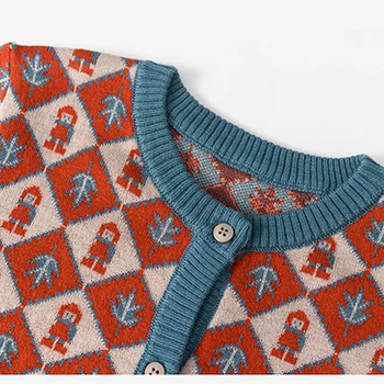 Mergina megztinis nustatyti 2020 naujas žiemos vaikų mergaičių Megzti suknelė madinga rudens megzti paltai+Trumpas sijonas 2vnt/komplektas Kalėdų