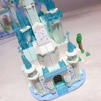 Merginų Serijos, Ledo Pilis, valdovų Rūmų Statyba Blokai Frozeninglys Svajonė Sniego Lepining Bloko Duomenys Modelis Plytų Žaislas Vaikams Draugais