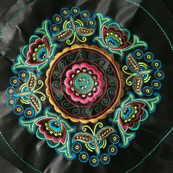 Miao satino audinys siuvinėjimui pleistras maišelį sankabos namų tekstilės aplikacijos, apdailos etninės nepalas genčių tailando, indijos boho čigonų hmong 