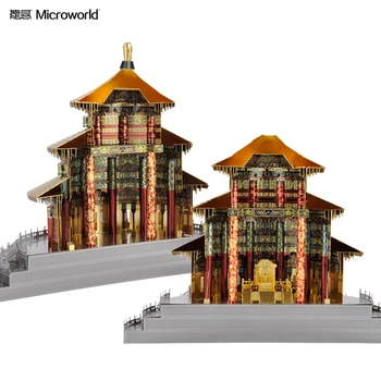 Microworld 3D Metalo Dėlionę Dangaus Šventyklos Pastato Modelis J060 