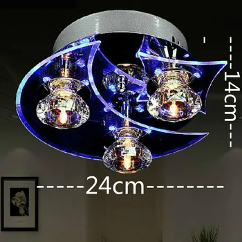 Miegamojo Lubų šviestuvai, LED Šiuolaikinės Kristalų led lempos Naudojimo svetainė, Miegamasis D24*H12CM 110V-220V Luminaria Lubų Lempa