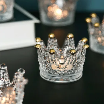 Mielas Kristalų, Stiklo Žvakidė Karūna Cigarečių Peleninę Žvakių Laikiklis Namų Automobilių Krištolo, crown ornamentu H99F
