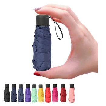 Mini Pocket Sulankstomas Skėtis nuo Lietaus Moterų, Vaikų, Vyrų, Vaikų Mergaičių Mini Pocket Skėtis Anti-UV atsparus Vandeniui Nešiojamų Kelionių Skėtis