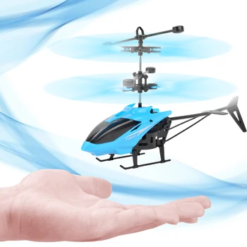 Mini RC Nepilotuojamų Sraigtasparnių Infraed Indukcijos 2 Kanalų Elektroninės Juokinga Pakabos Dron Orlaivių Quadcopter Mažas Drohne Vaikams, Žaislai