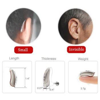 Mini RIC Skaitmeninis Klausos audifonos Garso Stiprintuvai klausos aparatų ausies klausos vyresnio amžiaus earcare klausos praradimas, kairė /dešinė