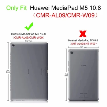 Minkštas Silicio Atveju, Huawei Mediapad M5 10 Pro 10.8 colių Stovėti Atveju, Huawei Mediapad M5 10.8 Padengti Atveju +Filmpen
