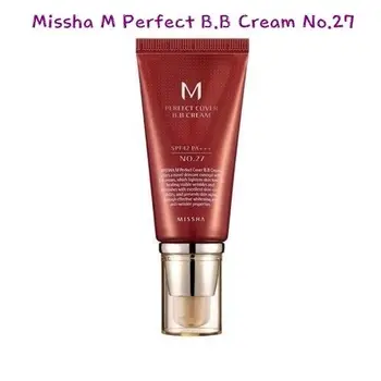 MISSHA M Perfect Cover BB Cream 50ml # 29 #31 #21 #23 #27 CC Kremas, Makiažo Pagrindas, Drėkina, Balina Makiažas