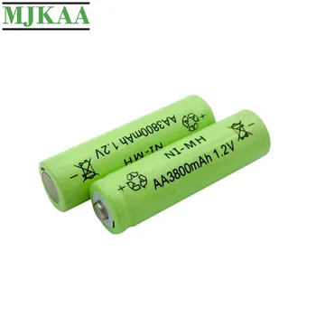 MJKAA 10VNT AA 1.2 V Ni-MH daugkartinio Įkrovimo Baterija 3800mAh Rechargerable Baterijų LED Žibintuvėlis vaizdo Kameros Pre-Už