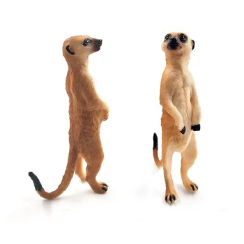 Modeliavimo Mažas Meerkat statulėlės gyvūnų Modelio Bonsai namų dekoro miniatiūriniai pasakų sodo puošmena priedai šiuolaikinės statula žaislas