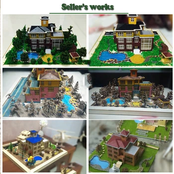 Modelis Villa Namas Žaislai Medienos Žaliavų Surinkimas Smėlio Stalas 