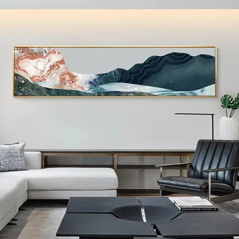 Modernus Kalnų drobės tapybos kraštovaizdžio naujas kinijos plakatas ir spausdinimo namų dekoro sienos menas nuotraukas kambarį miegamasis