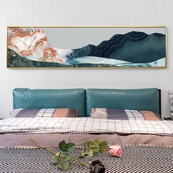 Modernus Kalnų drobės tapybos kraštovaizdžio naujas kinijos plakatas ir spausdinimo namų dekoro sienos menas nuotraukas kambarį miegamasis