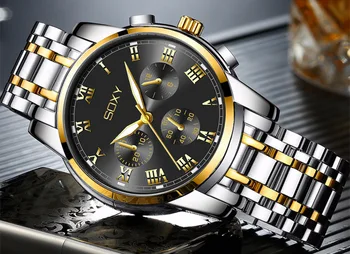 Montre homme SOXY Top Brand Prabangių Vyrų Laikrodžiai Verslo Kvarco Žiūrėti Karinės Sporto Laikrodis Reloj Hombre Vyrų Laikrodis relogio