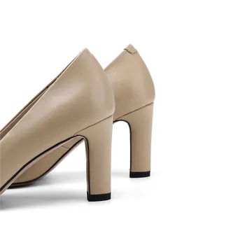 MORAZORA 2020 Naujas Prekės ženklas originali moterų oda siurbliai storio aukšti kulniukai aikštėje kojų ponios batai vasaros seklių mados šaliai batai