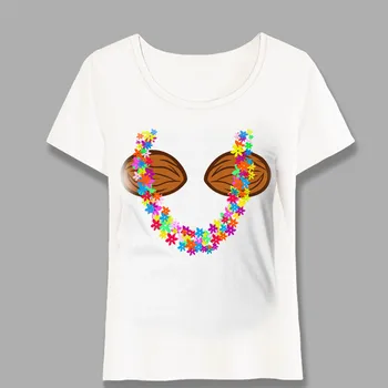 Moterų Viršūnių Juokinga Papai Atspausdintas T-Shirt I Love Big Boobs Dizaino Minkštas Audinys Atsitiktinis Tees Aukštos Kokybės Lady Viršūnes Harajuku