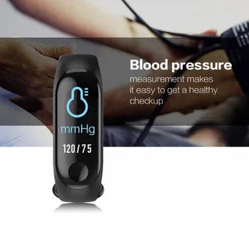 Moterų, Vyrų Smart Juosta Kraujo Spaudimo matuoklis Širdies ritmo Monitorius Fitneso Smart Žiūrėti Fitneso Apyrankė atsparus Vandeniui sphygmomanometer