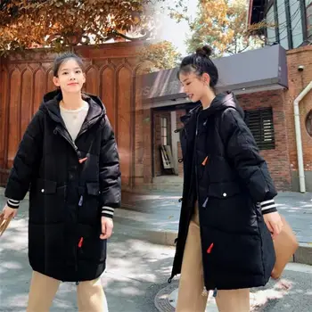 Moterų žiemos 2020 Nauji ilgi per kelio han studentų žiemos striukė ragų medvilnė paminkštinimas striukė žiemos žemyn parko